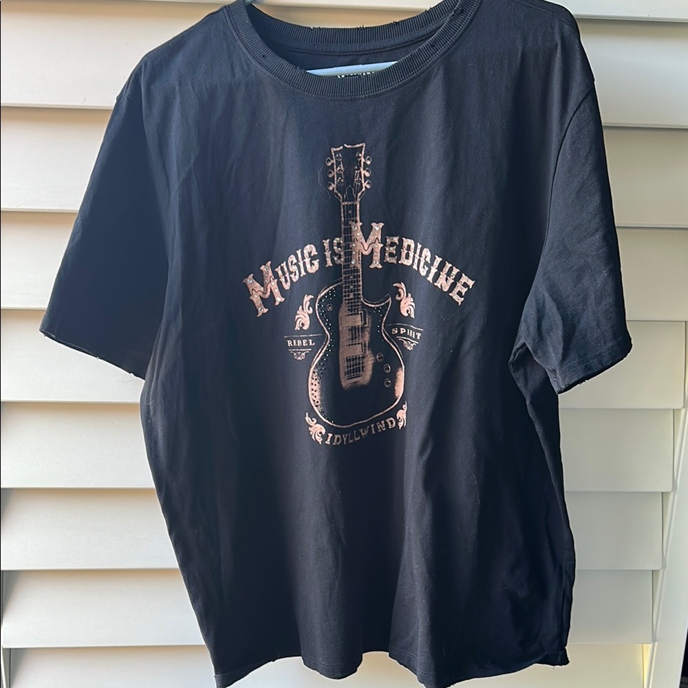 Black Graphic Kids T-Shirt
